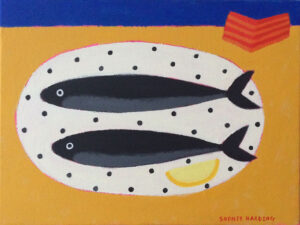 Two Fish on Spotty Plate